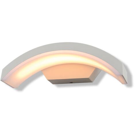 Applique murale curviligne LED 6W (55W) IP54 Blanc chaud 3000°K Blanc