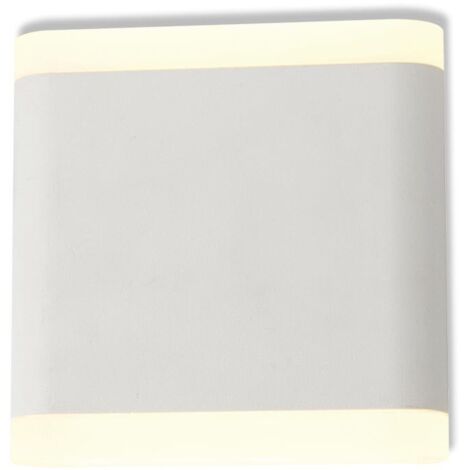Applique Murale LED 6W Carré Blanche IP54 - Blanc Chaud 3000K (1/5)