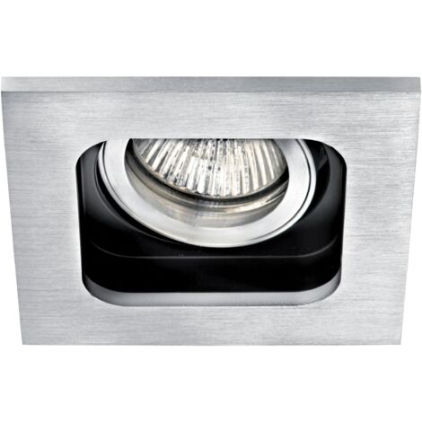 SQUARE 50-12 Encastré GU5,3 carré orientable et basc. alu Lpe non incl. ARIC 4669