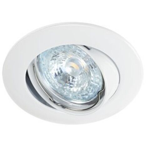 GALAXY Encastré GU10 rond basculant blanc Lpe non incl.,conx°s/outil ARIC 4890 (1/4)