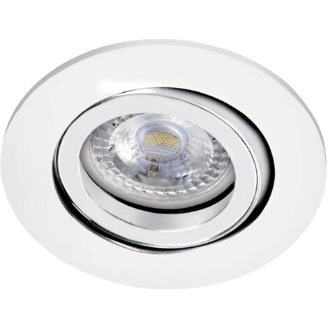 TIPO R Encastré GU10 rond orientable blanc a/lpe LED 7W 3000K 650lm incl. ARIC 51005 (1/3)