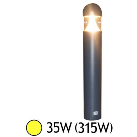Potelet Conique Gris 230V 35W 3000°K 100x16.5cm IP65 ROND (1/5)