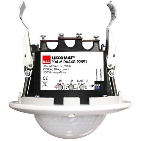 PD4-M-DAA4G-FP détecteur de présence maître DALI adressable 360° 24 m faux plaf LUXOMATnet 92591