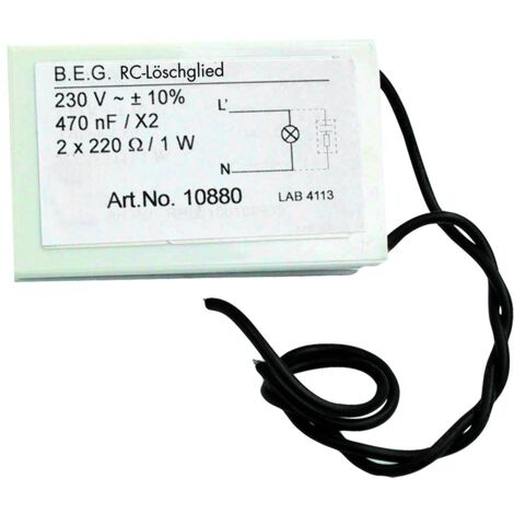 Filtre RC assure le filtrage des parasites émis LUXOMAT 10880 (1/2)