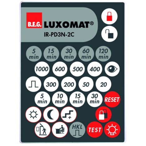 IR-PD3N-2C mini télécommande à infrarouge pour PD3N-2C LUXOMAT 92115 (1/2)