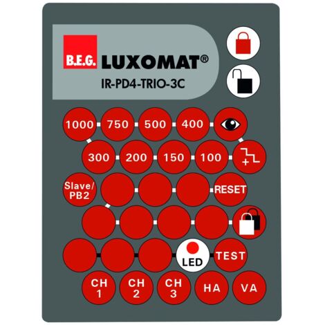 IR-PD4-TRIO-3C télécommande à infrarouge pour PD4-TRIO-3C LUXOMAT 92851 (1/2)