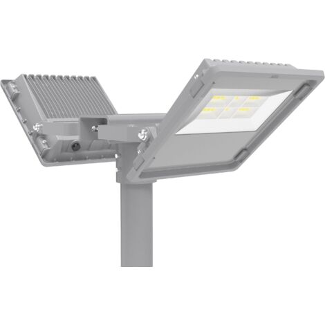 pixation pour montage sur mat de 1 ou 2 projecteur à led - aric twister 3 - gris - aric 50861