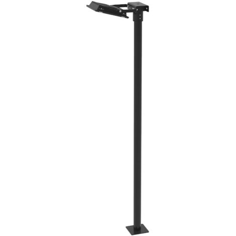 fixation de mat - pour 1 ou 2 projecteurs à led - aric twister 3 - noir - aric 50862