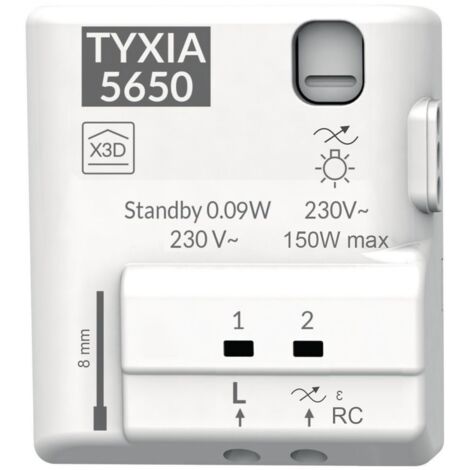 Delta Dore – Récepteur nanomodule radio – Variation éclairage sans neutre – Compatible avec systèmes domotiques – Installation facile
