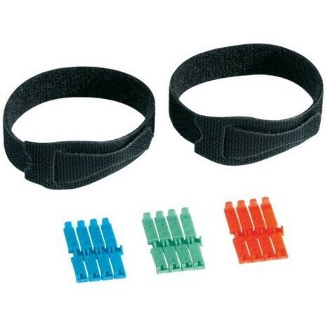 Kit repérage clips couleurs et serre-câbles pour cordons de brassage HAGER TN902 (1/3)
