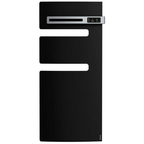 Atlantic – Sèche-serviettes électrique 500W – Mât à droite – Commande digitale – Programmation personnalisable – Couleur noire