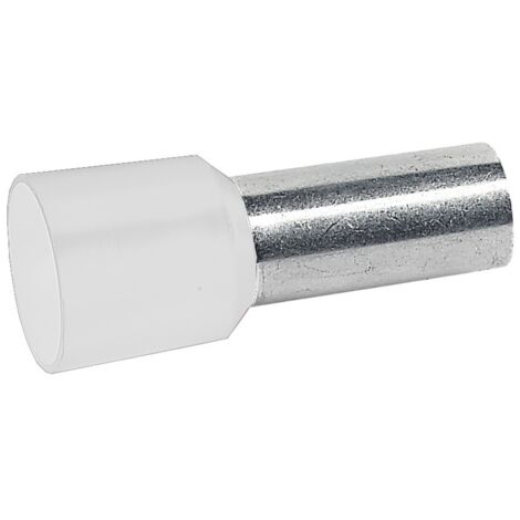 Legrand – Embout isolé électrique 16 mm² blanc – Lot de 100 unités – Cuivre électrolytique étamé – Conforme à la norme NF C 63-023