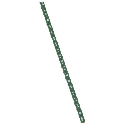 repère legrand duplix - chiffre 5 - couleur vert