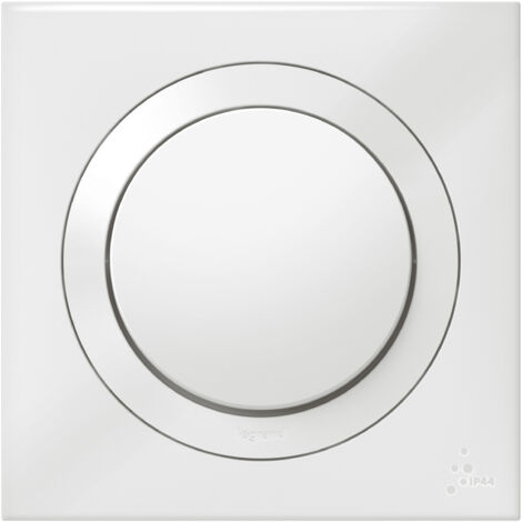 Interrupteur ou va-et-vient Dooxie IP44 10AX 250V livré avec plaque carrée blanche LEGRAND 600013