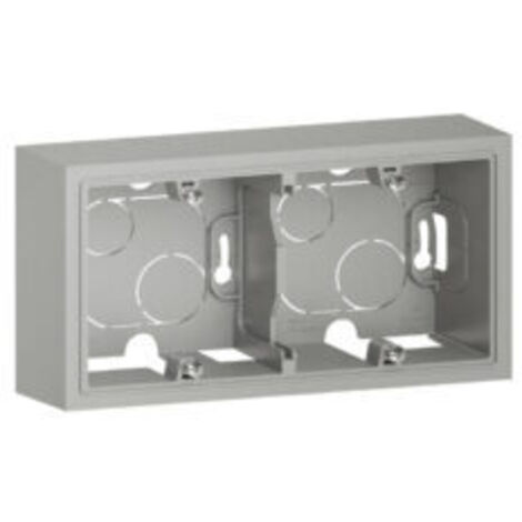 Cadre saillie 2 Postes Dooxie - Finition alu - 600142 - Legrand (1/3)