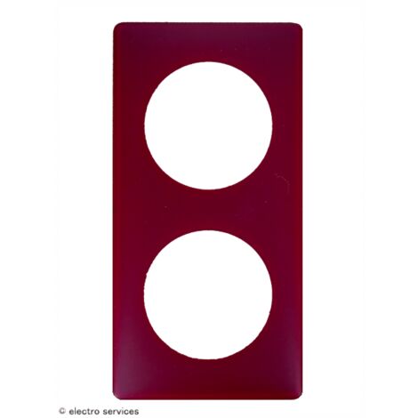Plaque Céliane Poudré 2 postes finition Bordeaux LEGRAND 066752