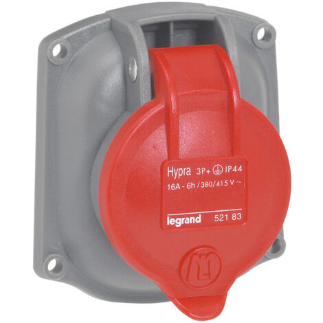 Prise transfert direct Hypra 32A pour remplacement Martin Lunel 32A 3P+T 380V à 415V plastique (052883) (1/2)