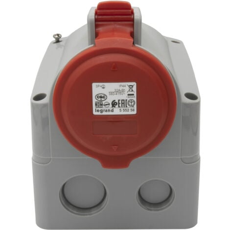 Fiche mobile droite P17 IP44 32A 415V 3P+T LEGRAND 555258