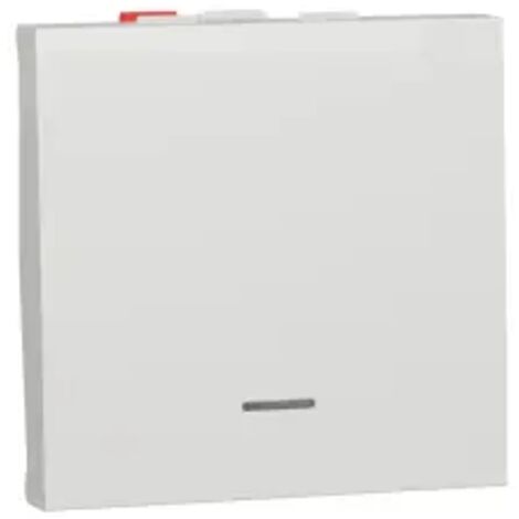 Unica va-et-vient lum témoin 10A connex rapide 2 mod Blanc méca seul SCHNEIDER NU320318S (1/5)