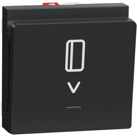 Unica commande à carte NO/NF 10A 2 modules Anthracite mécanisme seul SCHNEIDER NU328354 (1/5)