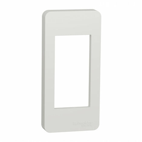 Unica plaque de finition étroite Blanc 1 module SCHNEIDER NU200118 (1/4)