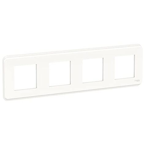 SCHNEIDER UNICA PRO PLAQUE DE FINITION 4 POSTES BLANC - NU400818