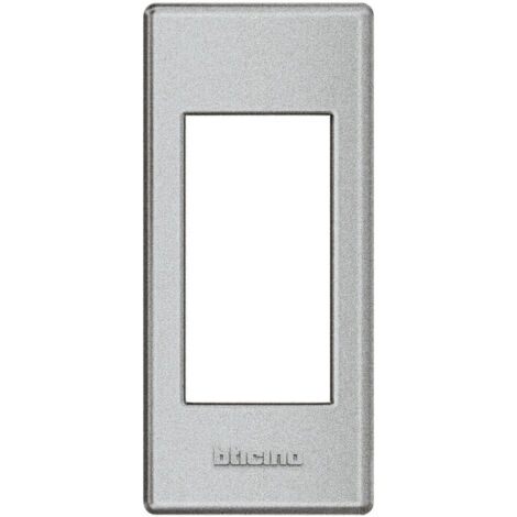 Plaque Support Livinglight Pour Profilés Ou Saillie Blanc 2 Modules Bticino Lnd4812bi