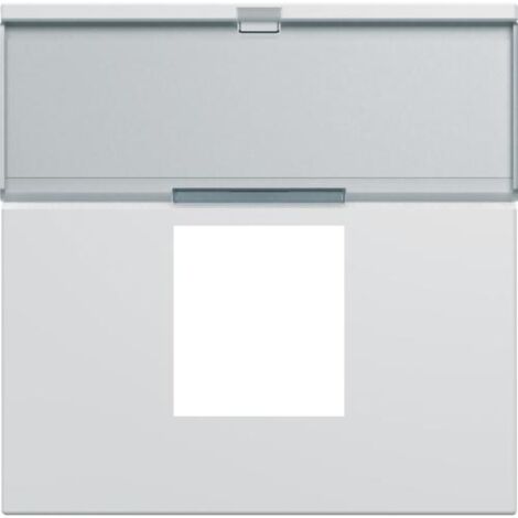 Enjoliveur prise RJ45 gallery avec porte-étiquette 2 modules pure HAGER WXD206B