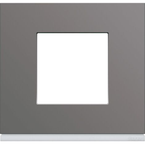 Plaque gallery plastique peint 1 poste taupe HAGER WXP0902