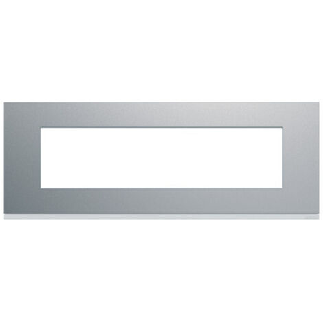 Plaque gallery plastique peint 8 modules entraxe 71mm titane (WXP0108)