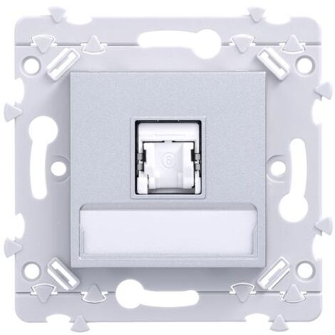 essensya prise RJ45 Catégorie 6 FTP pour Grade 2 Titane HAGER WE223T