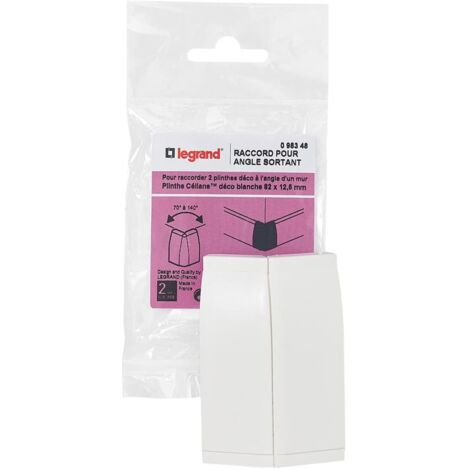 RACCORD POUR ANGLE SORTANT POUR PLINTHE CÉLIANE DÉCO 82 X 12,5 MM BLANC LEGRAND 098348