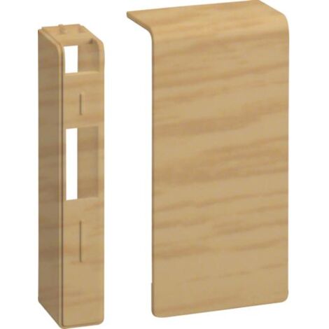 Hager – Embout pour plinthe SL20080 chêne – Hauteur 80mm – Profondeur 20mm – Matériau plastique – Finition esthétique pour transition mur-sol - SL200806D5