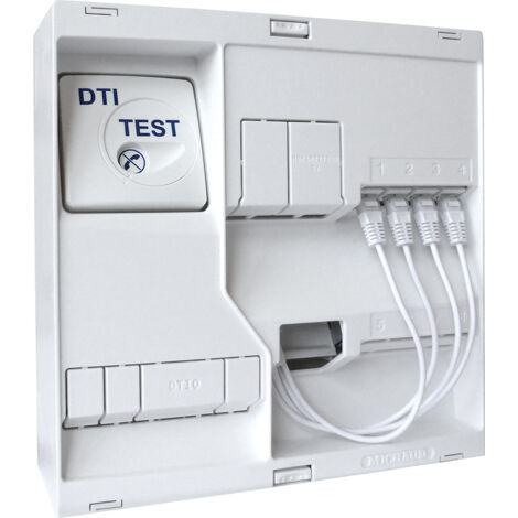 Michaud – Tableau de communication NÉO Grade 1 – 4 ports RJ45 – Cordon quadruple inclus – Connectivité optimale pour réseaux - LB104