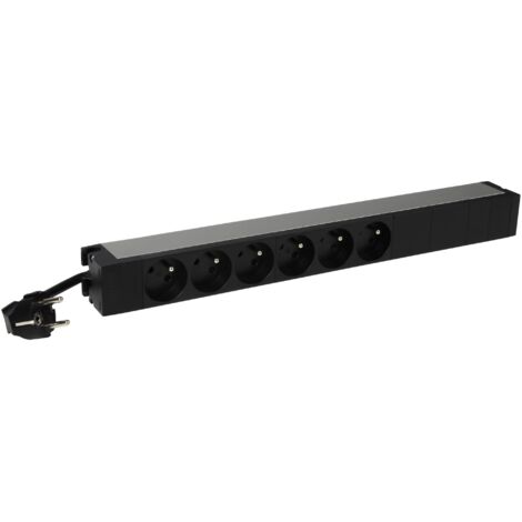 PDU standard 19 pouces 1U LCS³ avec 6 prises 2P+T et cordon d'alimentation 3m avec fiche 2P+T 16A LEGRAND 646805 (1/4)