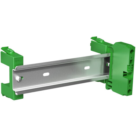 Schneider Electric – Rail DIN 241mm avec bornier de terre et 2 fixations – Installation sans outil – Pour montage électrique professionnel - vdir380001 (1/3)