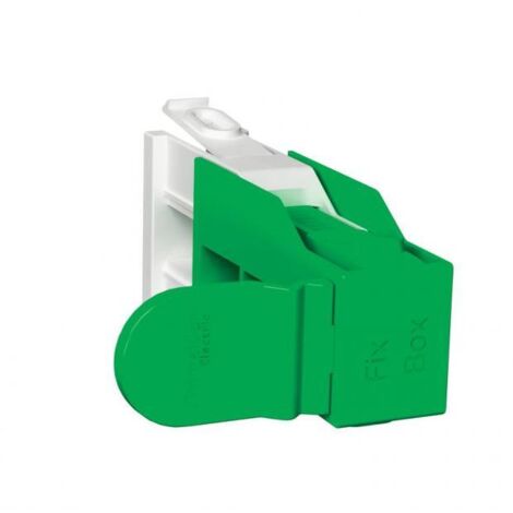 Schneider Electric – Coffret de communication LexCom Home accessoire 2 Fix Box – Maintien des connecteurs RJ45 – Longueur 55mm – Température 0 à 80°C