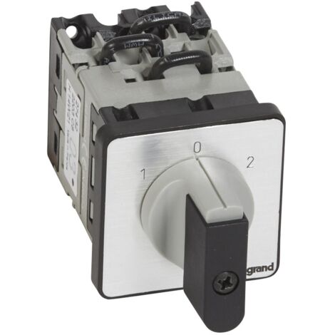 Legrand – Commutateur à cames inverseur 3 pôles 6 contacts – 690V 16A – Fixation par vis sur porte – IP40 – Gamme PR12 (1/2)