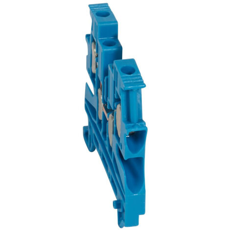 Bloc de jonction de passage à vis viking 3 avec 1 jonction 2 entrées 2 sorties section 4mm² pas 6mm bleu LEGRAND 037109