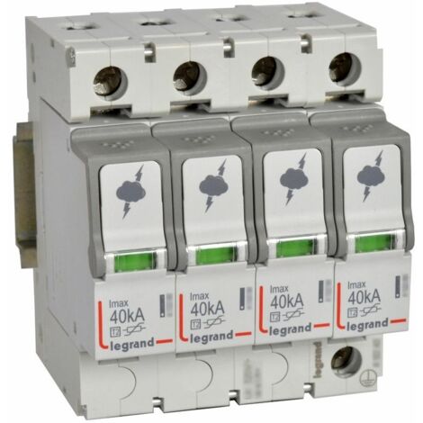 Parafoudre basse tension typeT2 Imax 40kA/pôle 4 Pôles 440 V (IT) 4 modules LEGRAND 412233 (1/2)