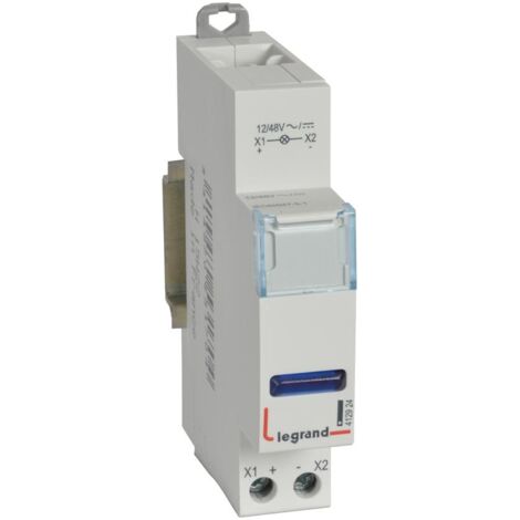 Voyant à LED CX³ simple 12V à 48V bleu 1 module LEGRAND 412924 (1/2)