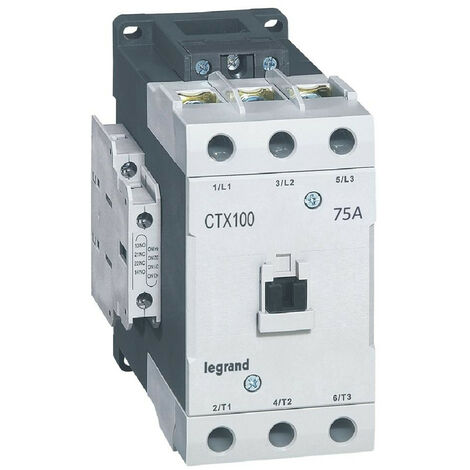 Contacteur de puissance CX³ bobine 24V~ sans commande manuelle - 4P 400V~ -  25A - contact 4F - 2 modules - LEGRAND
