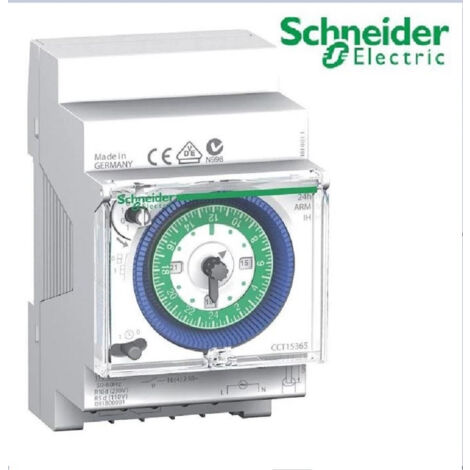 Interrupteur horaire 24H - réserve de marche 150h -Schneider CCT15365 Acti9 IH
