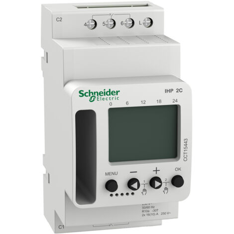 Interrupteur horaire digital IHP 2c Multi 9 cycle 24 h et ou 7 jours, 2 OF - CCT15443