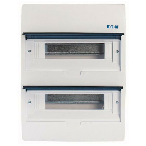 Coffret encastré IP40 2 rangées 24 mod porte transparente 000280356 EATON BC-U-2/24-ECO (1/3)
