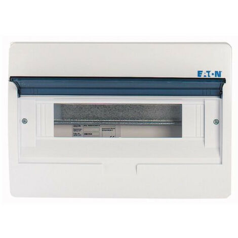 Coffret encastré IP40 1 rangée 12 modules porte transparente EATON BC-U-1/12-ECO (1/3)