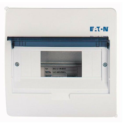 Coffret encastré IP40 1 rangée 8 modules porte transparente EATON BC-U-1/8-ECO (1/3)