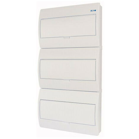 Coffret en saillie IP40 3 rangées 54 mod porte blanche 000281695 EATON BC-O-3/54-TW-ECO (1/3)
