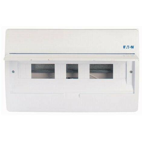 Coffret encastré IP40 1 rangée 18 modules porte blanche EATON BC-U-1/18-TW-ECO (1/3)
