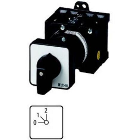 Commut. à gradin cont.: 2 20A 2 crans 45° à acc. encastré fix. arrière 000060208 EATON T0-1-8240/Z (1/2)